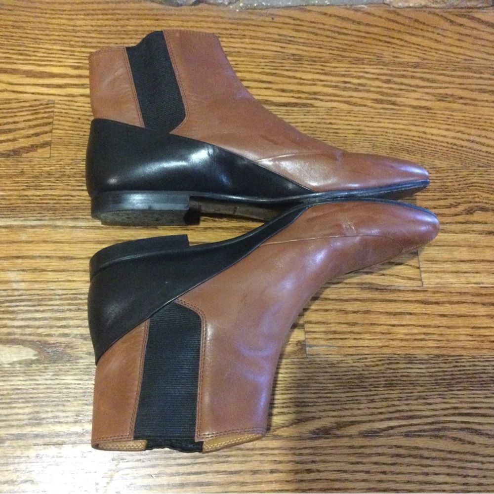 BALENCIAGA Leather Colorblock Pattern Chelsea Boots - Picture 9 of 11